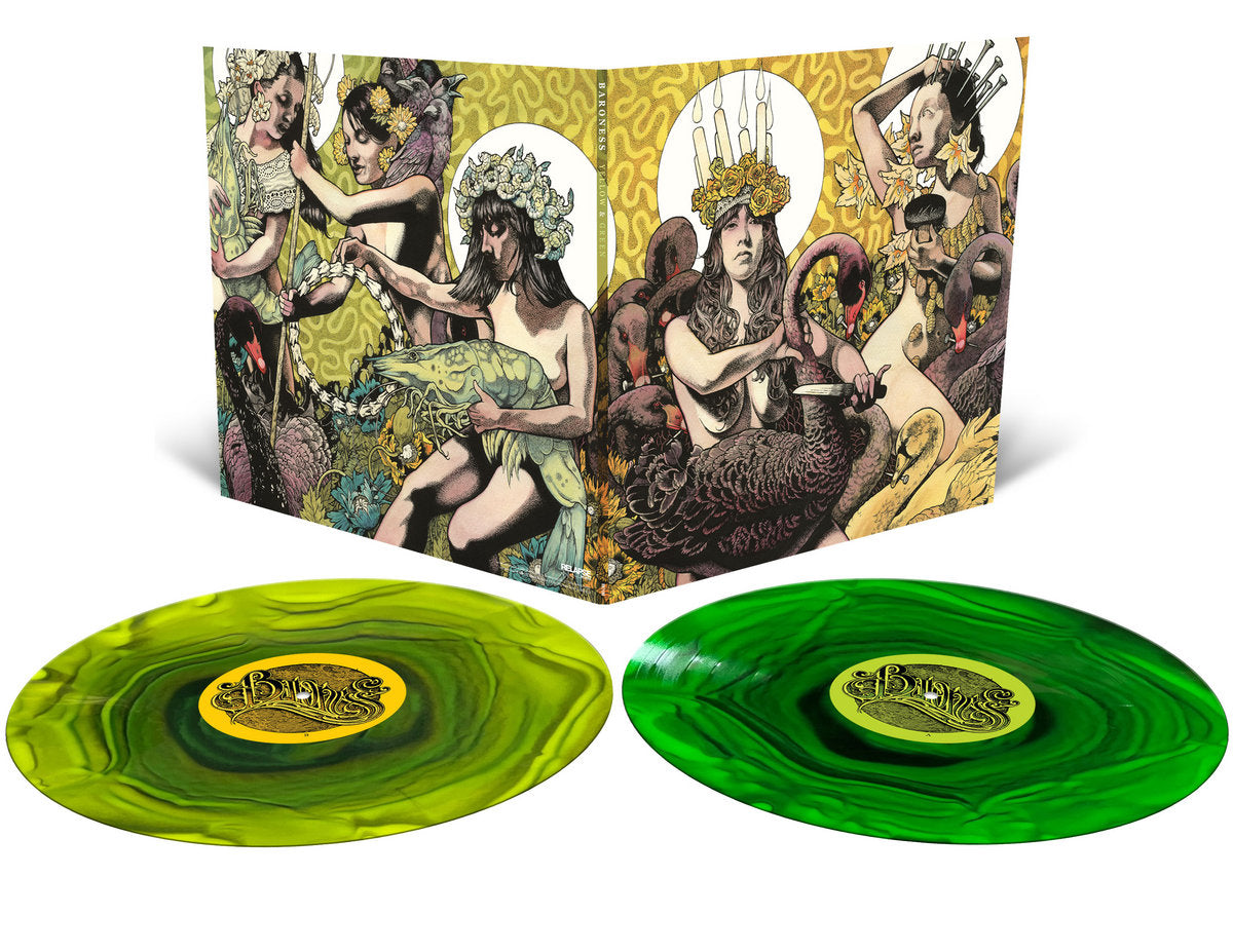 Baroness - Yellow & Green (Double Vinyl with Custom Yellow and Green Ripple Effect)