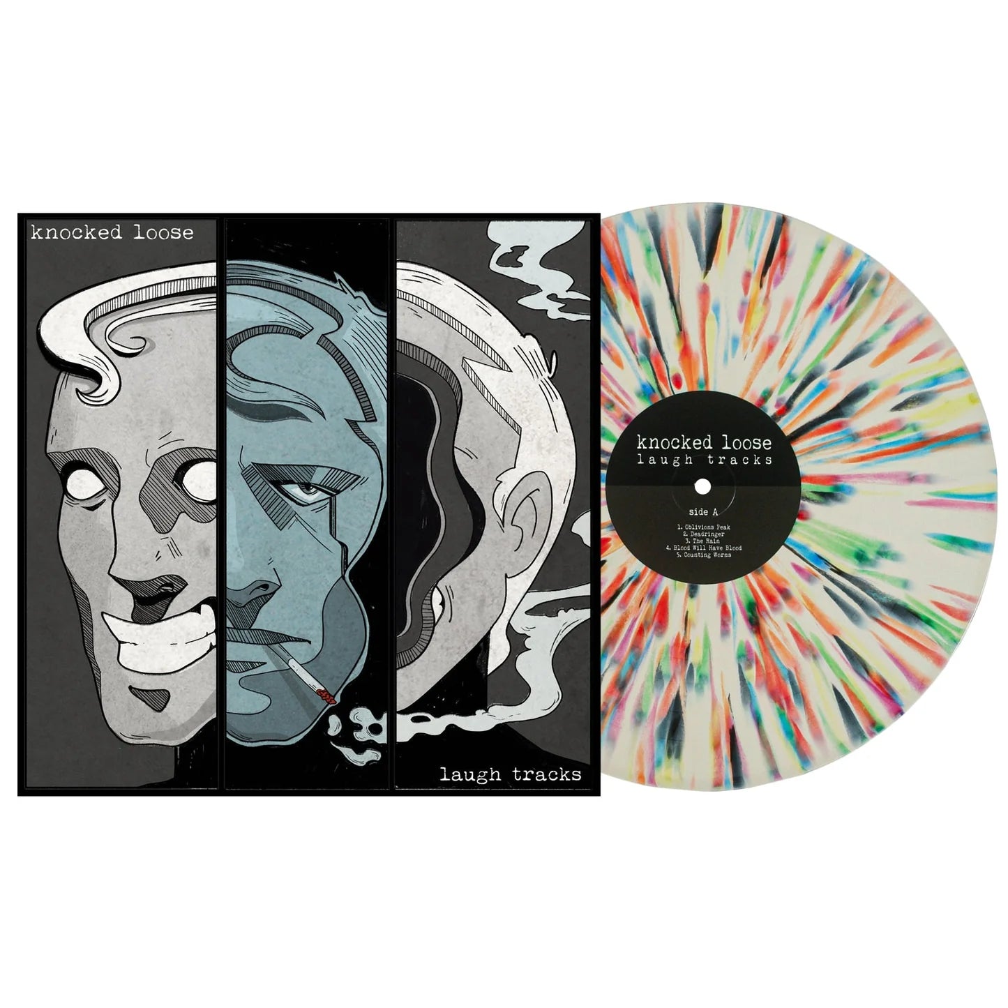 Knocked Loose - Laugh Tracks (Limited Edition on Bone w/ Rainbow Splatter Vinyl)