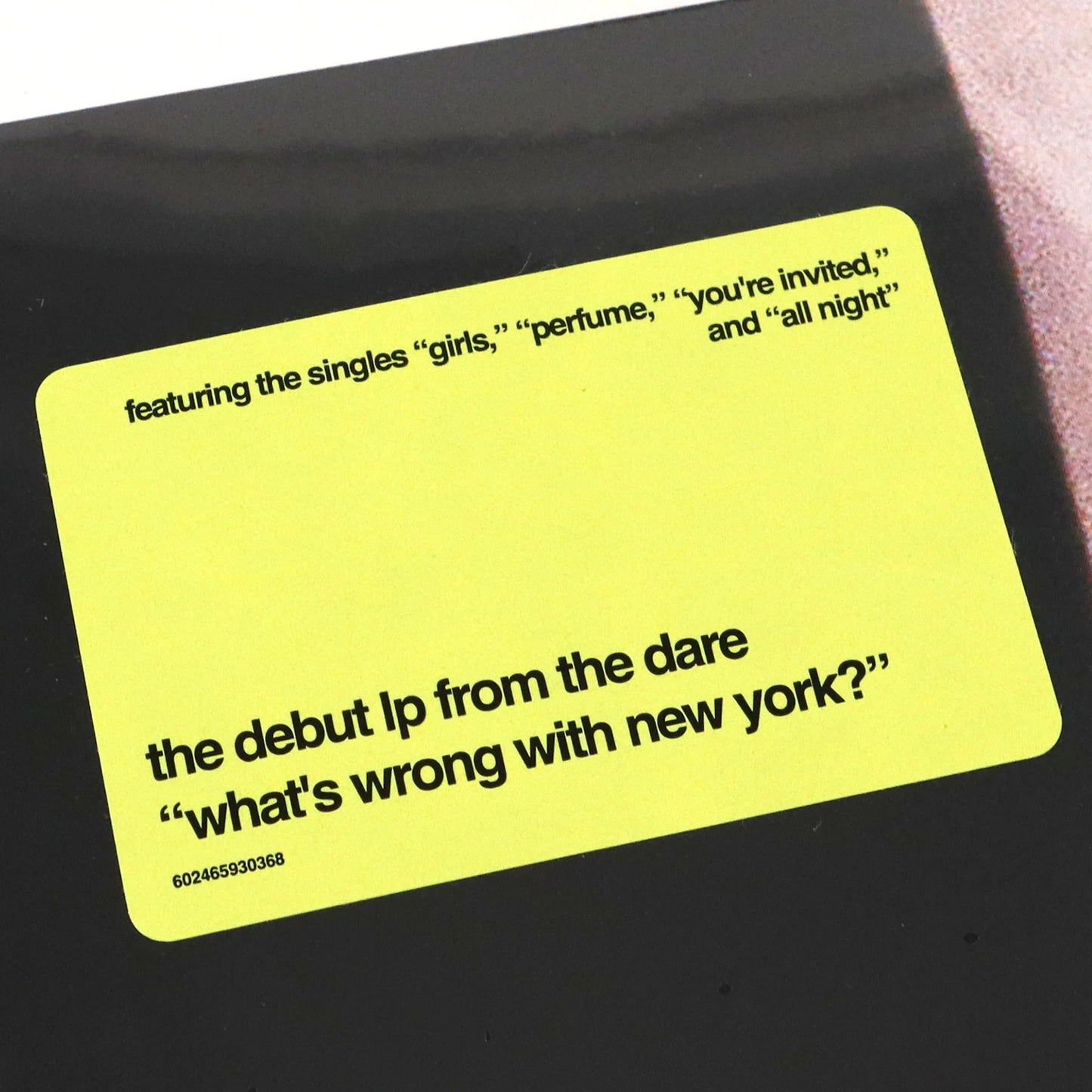 The Dare - What's Wrong With New York? (Black Vinyl)