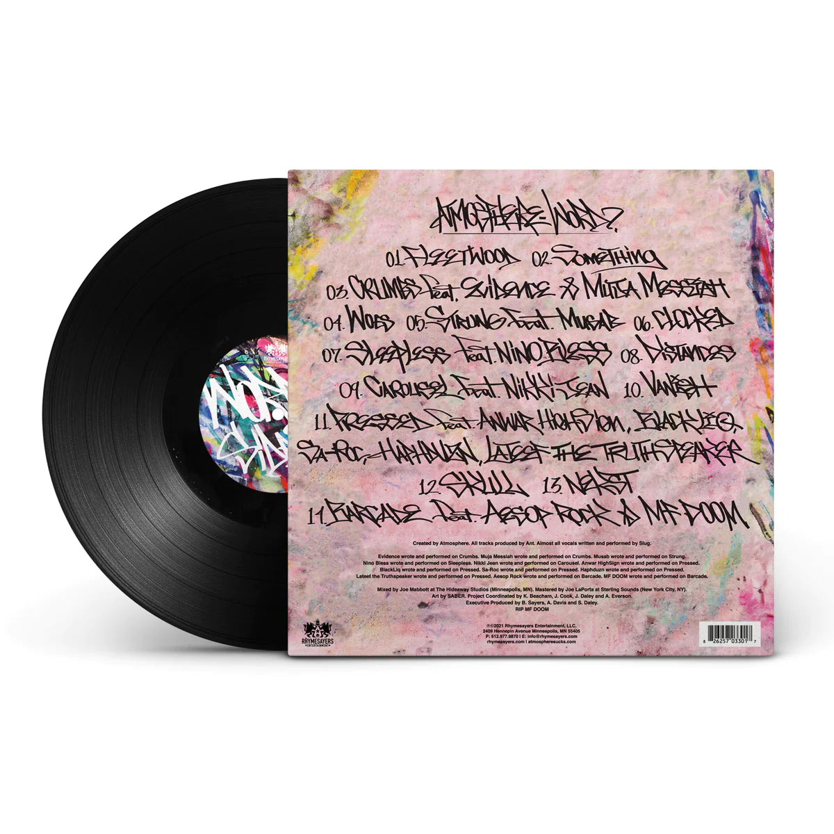 Atmosphere - Word? (Double Black Vinyl + Gatefold Jacket Featuring Artwork By Saber)