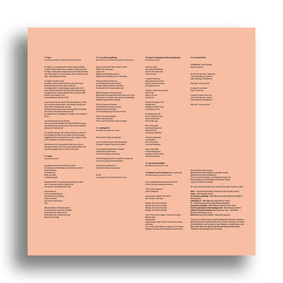 Claire Rousay - sentiment (Limited Edition on Light Spotting Vinyl)