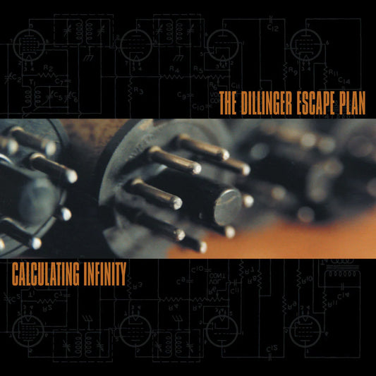 The Dillinger Escape Plan - Calculating Infinity (Limited Edition on Tri-Color Merge w/ Halloween Orange, Metallic Silver and Black Splatter Vinyl)