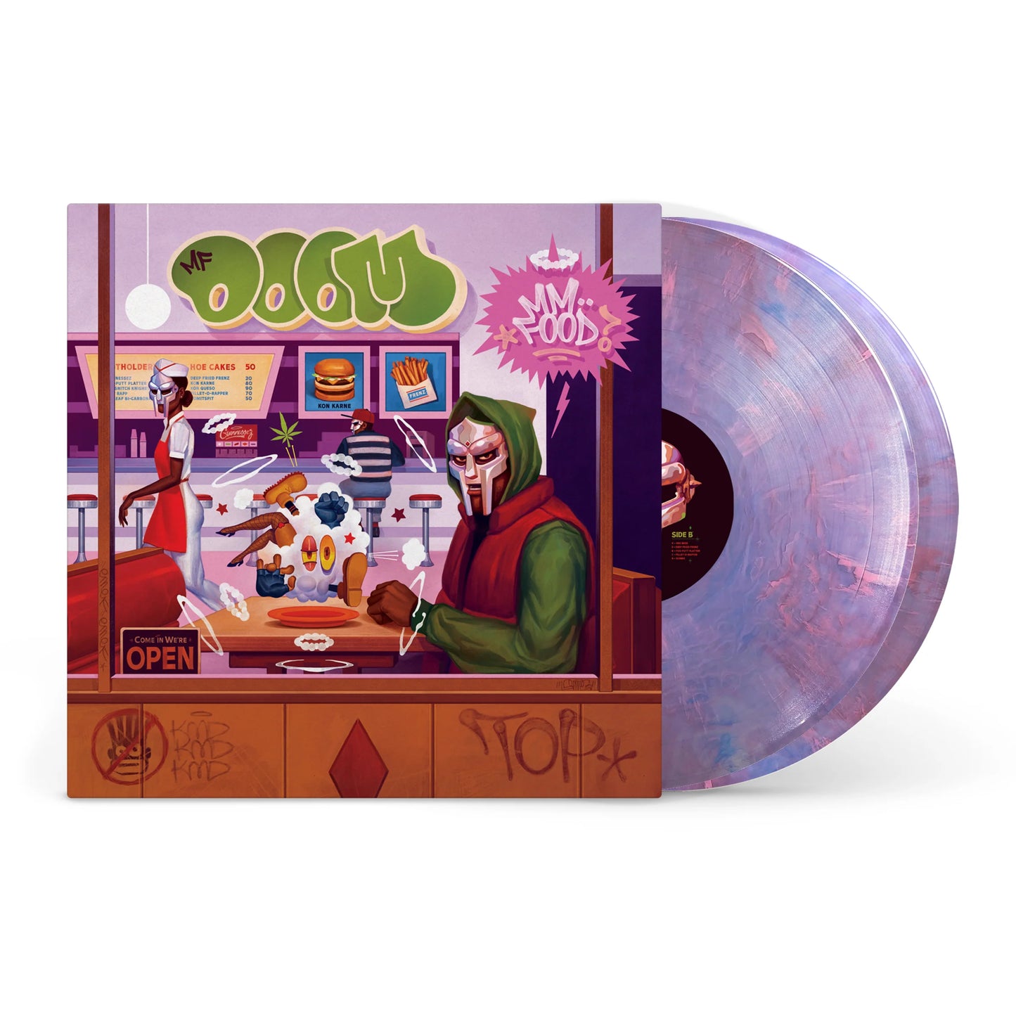 MF DOOM - MM..FOOD "20th Anniversary Edition" (Double Tri-Color Sweet Tart Marble Effect Vinyl)