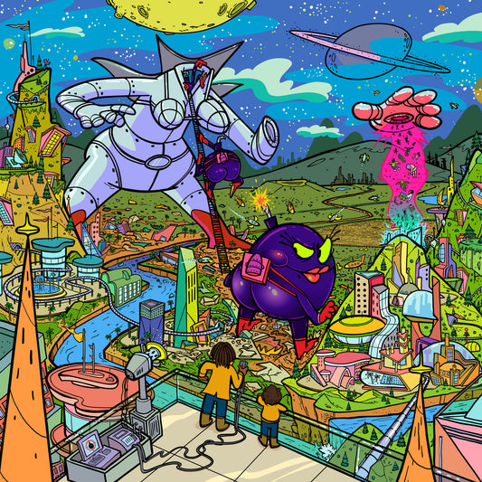 Flying Lotus - BIG MAMA EP (Limited Edition on Screen-Printed Blue Vinyl w/ Sticker Sheet)