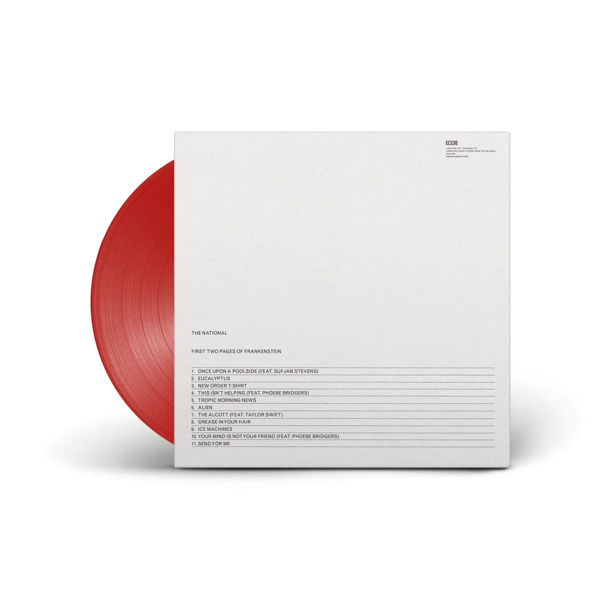 The National - First Two Pages of Frankenstein (Opaque Red Vinyl)